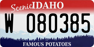 ID license plate W080385
