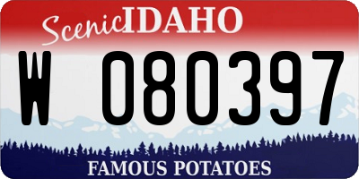 ID license plate W080397