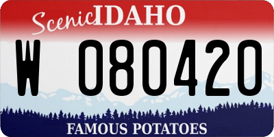 ID license plate W080420