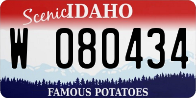 ID license plate W080434