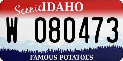 ID license plate W080473