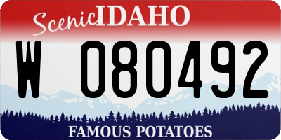 ID license plate W080492