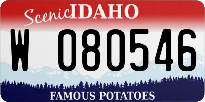ID license plate W080546