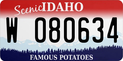 ID license plate W080634