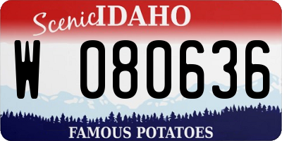 ID license plate W080636