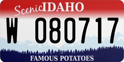 ID license plate W080717