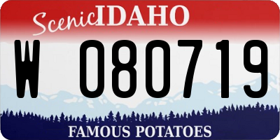ID license plate W080719