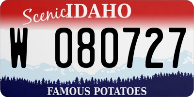 ID license plate W080727