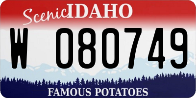ID license plate W080749