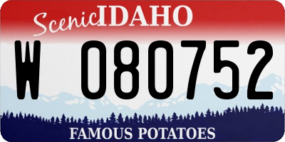 ID license plate W080752