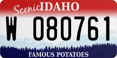 ID license plate W080761