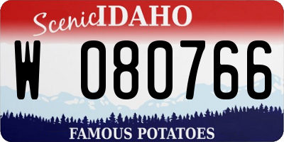 ID license plate W080766