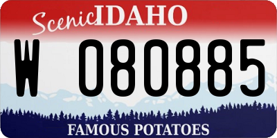 ID license plate W080885
