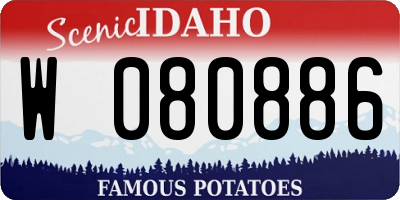 ID license plate W080886