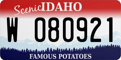 ID license plate W080921