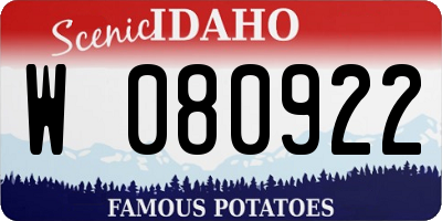 ID license plate W080922