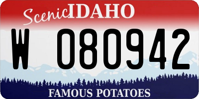 ID license plate W080942