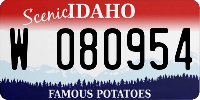 ID license plate W080954