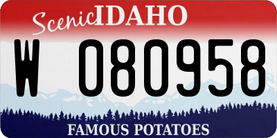 ID license plate W080958