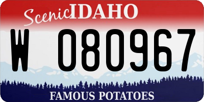ID license plate W080967