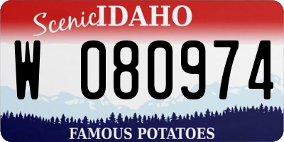 ID license plate W080974
