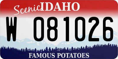 ID license plate W081026