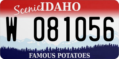 ID license plate W081056