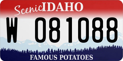 ID license plate W081088