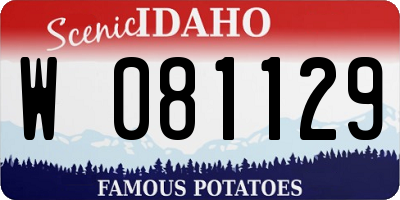 ID license plate W081129