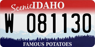 ID license plate W081130