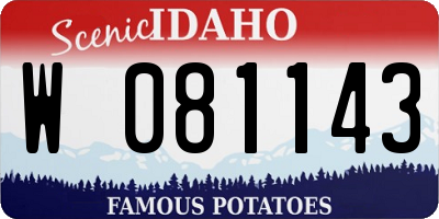 ID license plate W081143