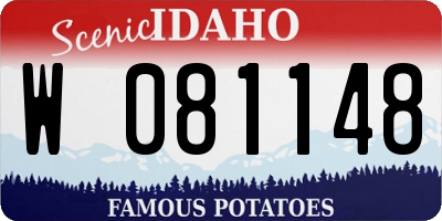 ID license plate W081148