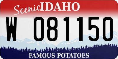 ID license plate W081150