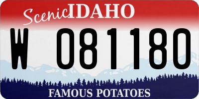 ID license plate W081180