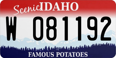 ID license plate W081192