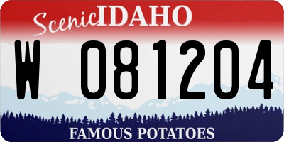 ID license plate W081204