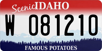 ID license plate W081210