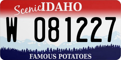 ID license plate W081227