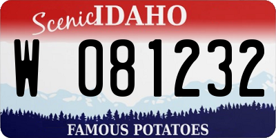 ID license plate W081232