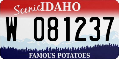 ID license plate W081237