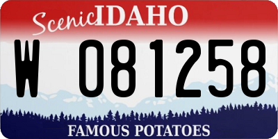ID license plate W081258
