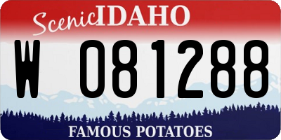 ID license plate W081288