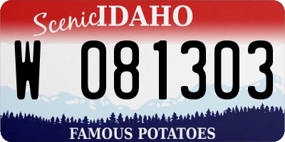 ID license plate W081303
