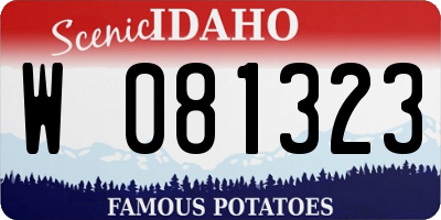 ID license plate W081323