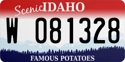 ID license plate W081328