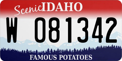 ID license plate W081342