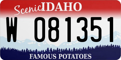 ID license plate W081351