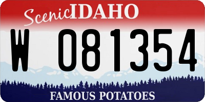 ID license plate W081354