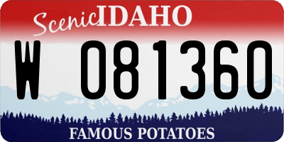 ID license plate W081360