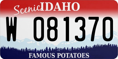 ID license plate W081370